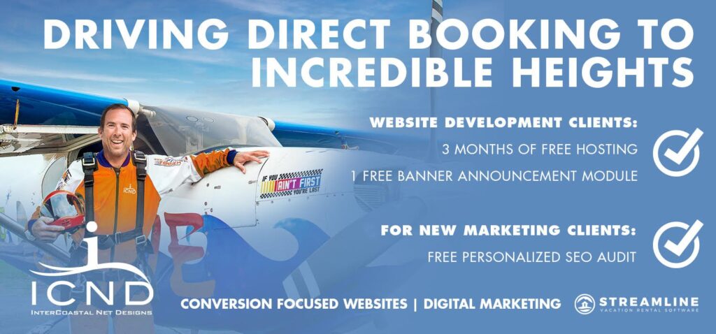 ICND offer: 3 months of free hosting and a free banner module for website clients, free SEO audit for new marketing clients