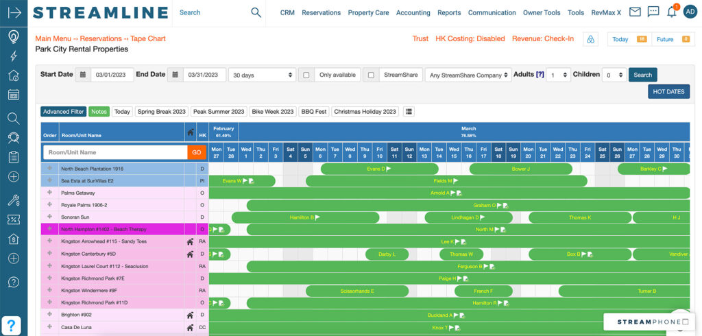 Reservation portal